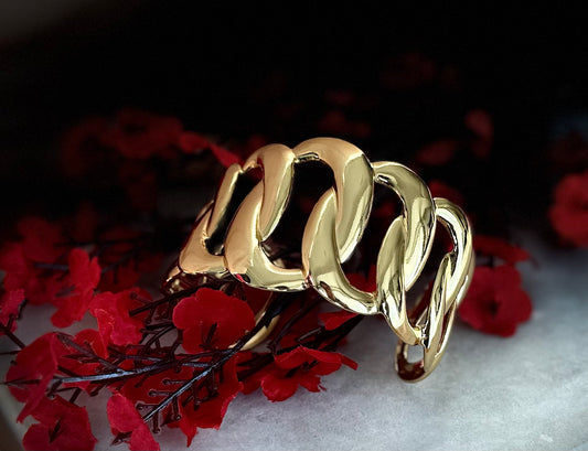 Gold Chunky Cuff Bracelet