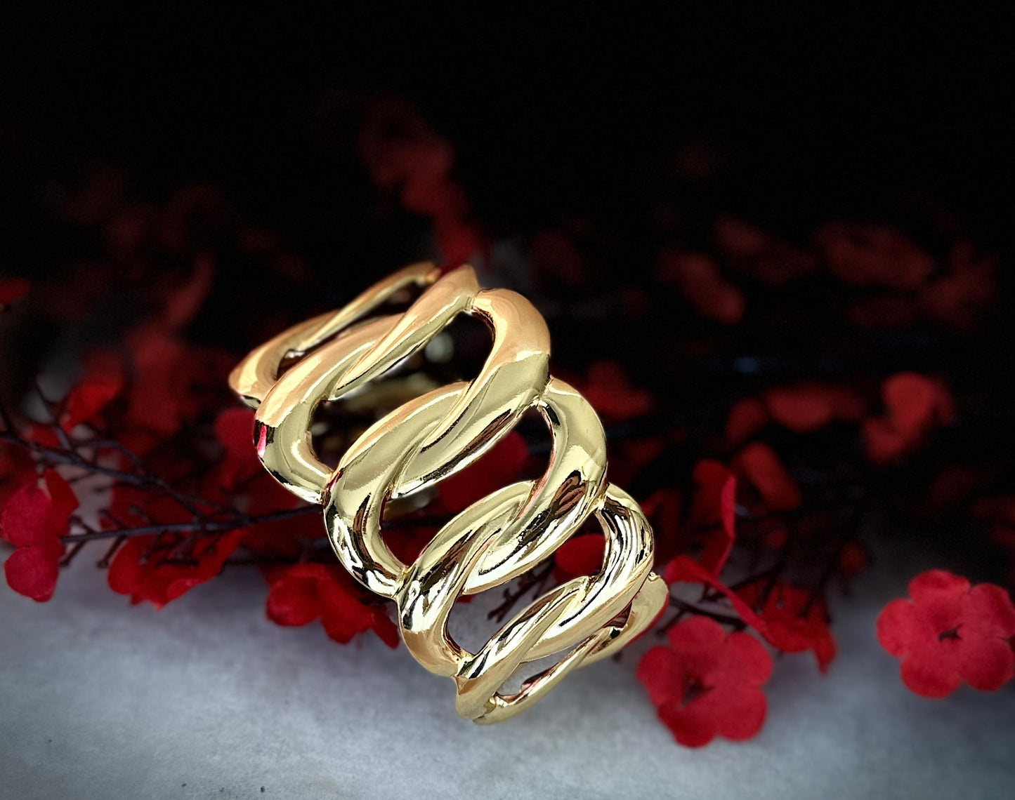 Gold Chunky Cuff Bracelet