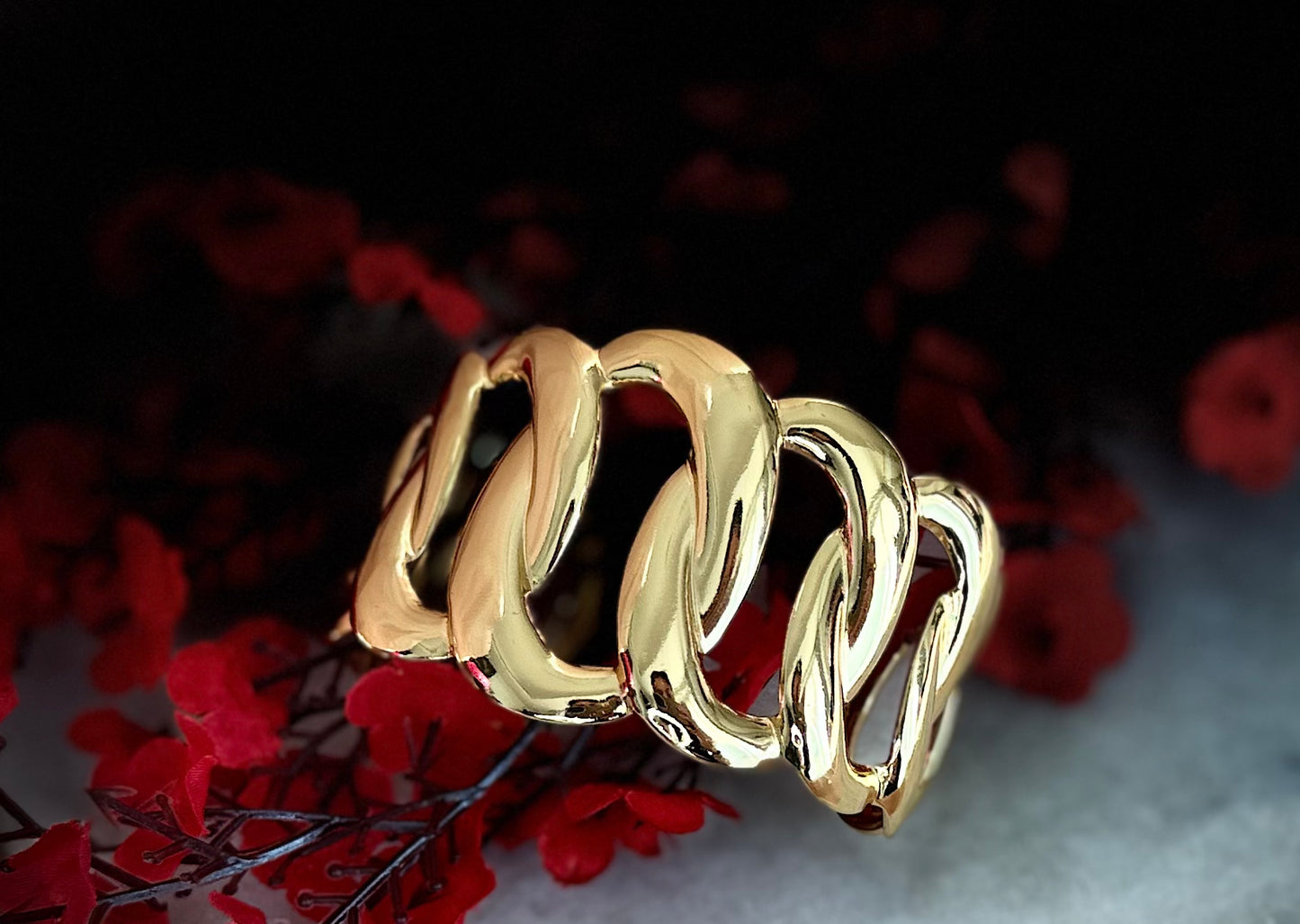 Gold Chunky Cuff Bracelet