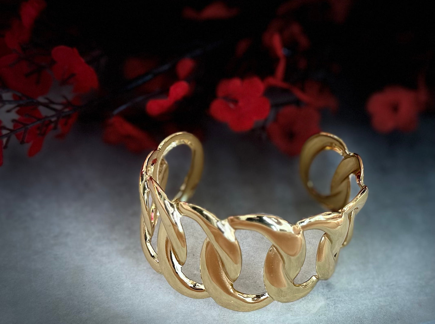 Gold Chunky Cuff Bracelet