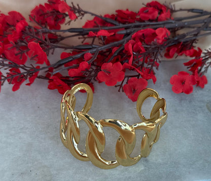 Gold Chunky Cuff Bracelet