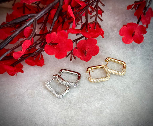 Rectangular Hoop Earrings