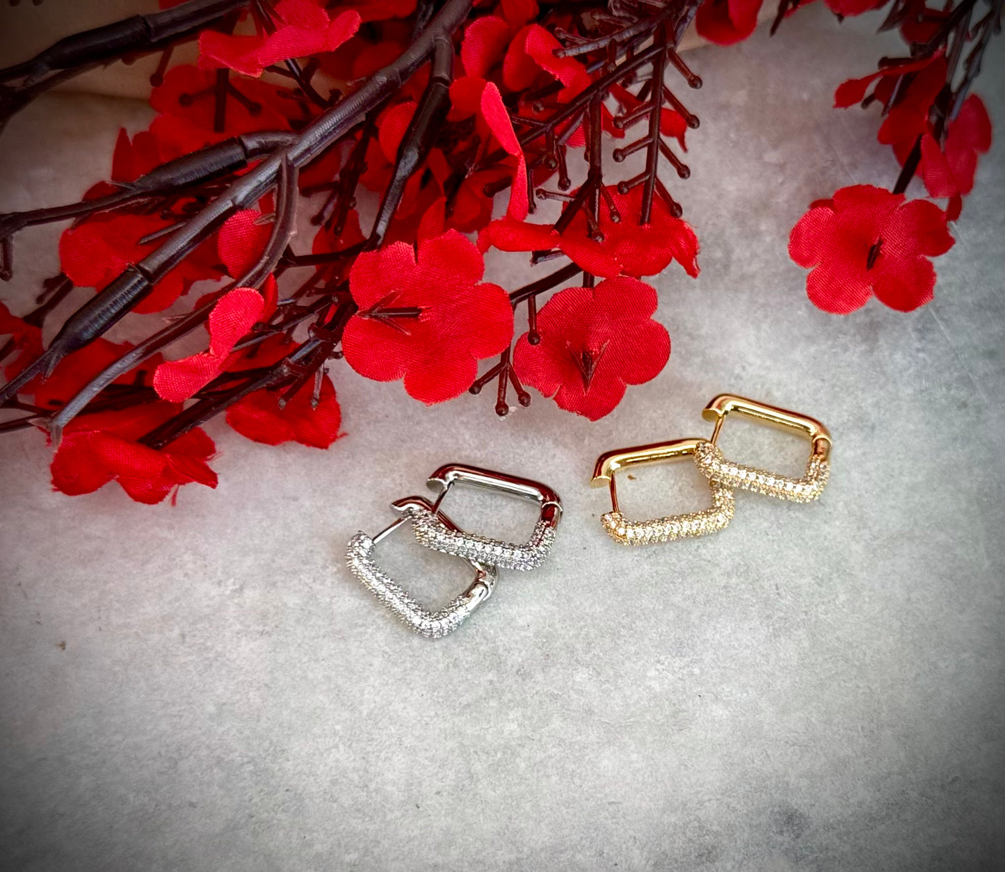 Rectangular Hoop Earrings