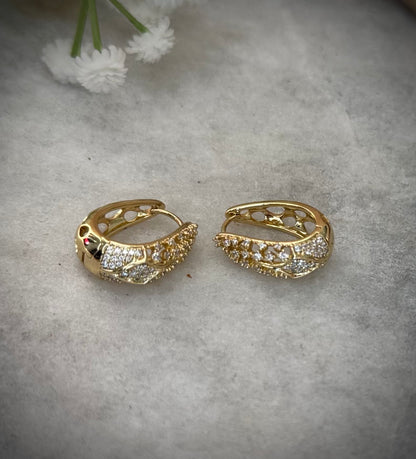 Gold Diamond Mini Hoop Earrings