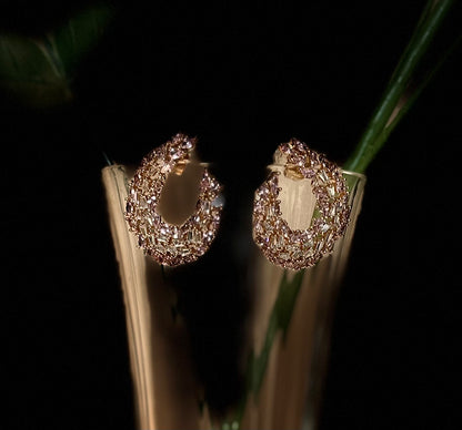 Rose Gold Diamond Earrings
