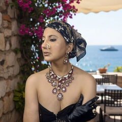 Maharani Gulzar Ruby Kundan Necklace Set
