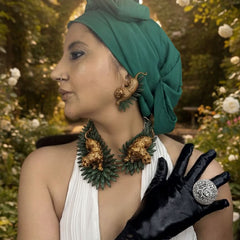 Emerald Panther Royale Statement Set