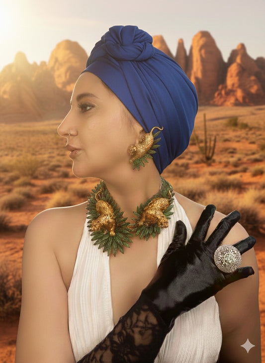 Emerald Panther Royale Statement Set