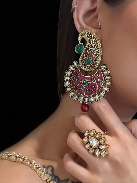 Regal Raga Meenakari Earrings