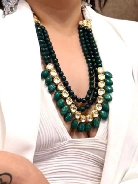 Maharani Malhar Emerald Polki Necklace